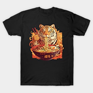 tiger eating noodles T-Shirt